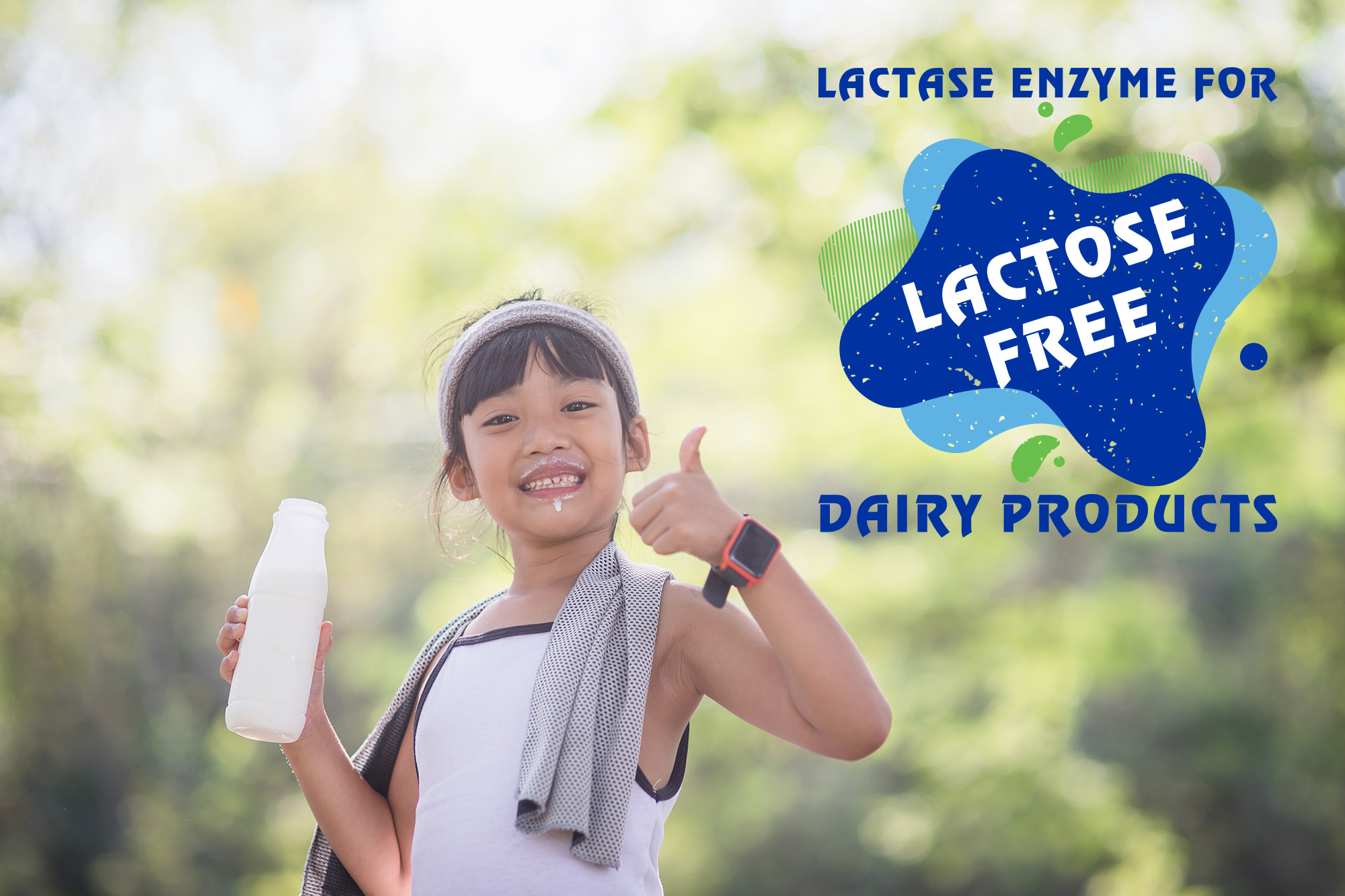 Lactase enzyme for dairy products