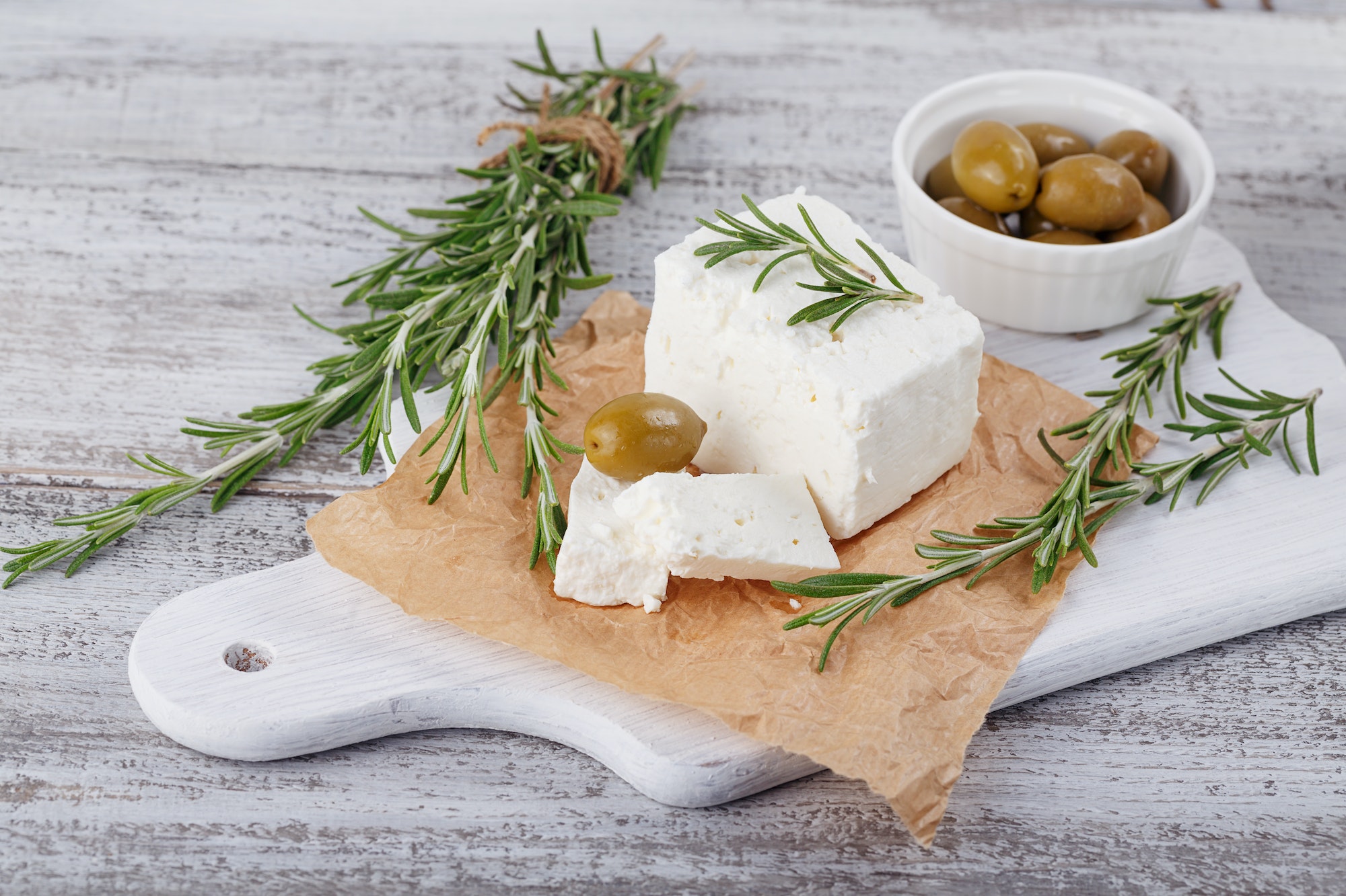 Fresh feta cheese